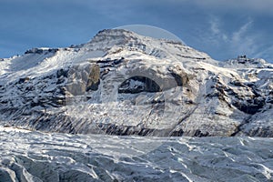 Mountain glacier VatnajÃ¶kull