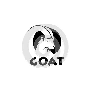 Mountain goat head for outdoor logo design idea