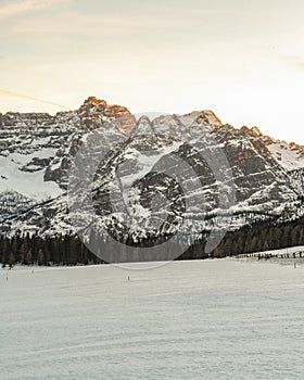 Mountain in golden hour photo