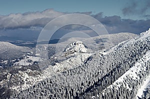 The mountain Great Rozsutec in winter