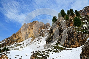 Mountain group Sassolungo Langkofel.South Tyrol, Italy.