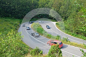 Mountain hairpin turn, Montenegro