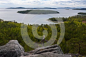 From a mountain in the High Coast area i Vasternorrland photo