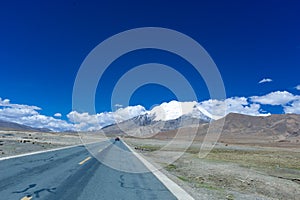 Mountain hightway and cloud