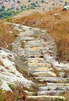 Mountain hiking path