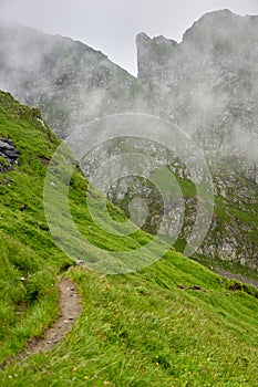 Mountain hiking trail