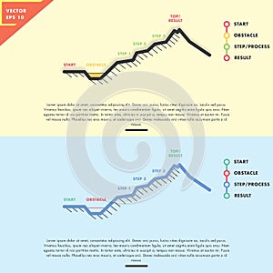 Mountain hill infographic analogy