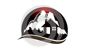 Mountain Hostel Logo Design Template