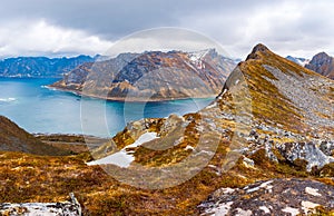 The mountain Husfjellet on Senja photo