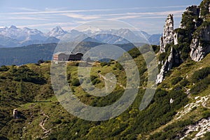 Mountain hut in the Austrian Alps