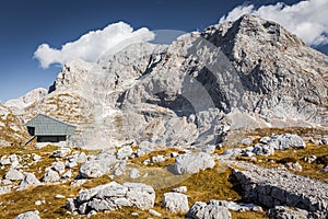 Mountain hut shelter  Triglav park, Slovenia