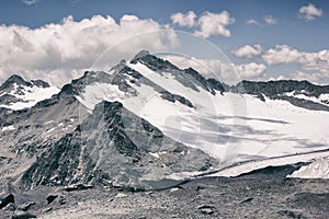 Mountain with ice