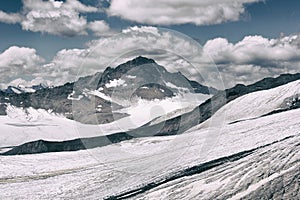 Mountain with ice