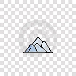 mountain icon sign and symbol. mountain color icon for website design and mobile app development. Simple Element from arctic