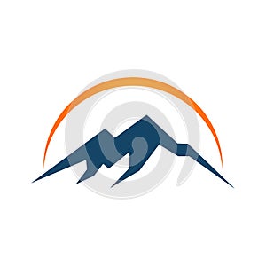 Mountain Icon Vector Logo Template