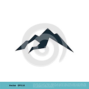 Mountain Icon Vector Logo Template Illustration Design. Vector EPS 10