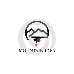 Mountain idea logo vector concept illustration, icon, element, and template for company
