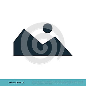 Mountain Image Icon Vector Logo Template Illustration Design. Vector EPS 10