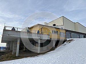 Mountain Inn Kronberg Berggasthaus Kronberg on top of the Swiss mountain Kronberg in the Alpstein mountain range, UrnÃÂ¤sch photo