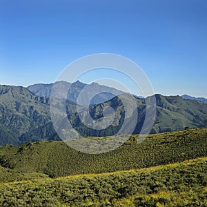 Mountain jade range scenery.