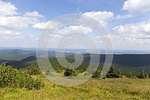 Mountain Jesenik in Moravia, very green and clear Nature with cleanest Air in central Europe, Czech Republic