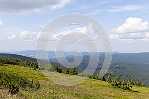 Mountain Jesenik in Moravia, very green and clear Nature with cleanest Air in central Europe, Czech Republic