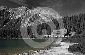 Mountain lake Popradske pleso , Slovakia