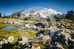 Mountain and lake