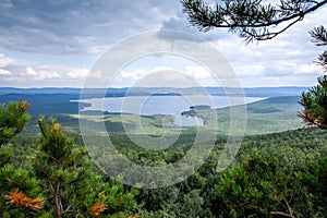 Mountain lake on a background of mountains