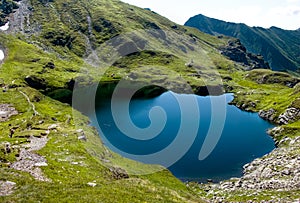 Mountain lake in Carpathians