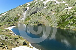 Mountain lake in Chamonix