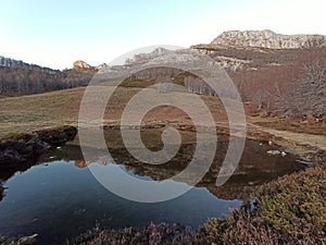 Mountain lake in the Cordillera Cantabrica. Espinosa de los Monteros photo