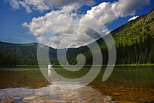 Mountain Lake Fisherman