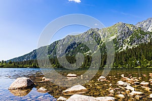 Horské jezero ve Vysokých Tatrách, Slovensko