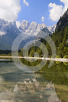 Mountain lake in Italian Alps