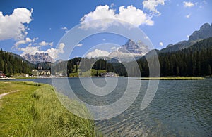 Mountain lake in Italian Alps