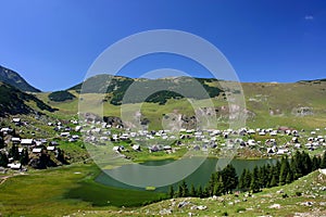 Mountain lake landscape