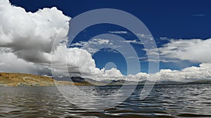 Mountain Lake Manasarovar Himalayas Tibet