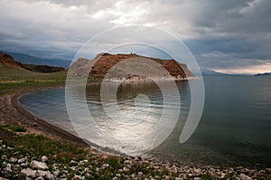 Mountain lake in Mongolia