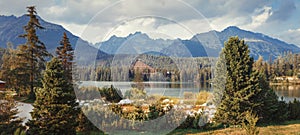 Mountain lake in National Park High Tatra