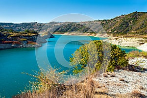 Mountain lake, nature landscape