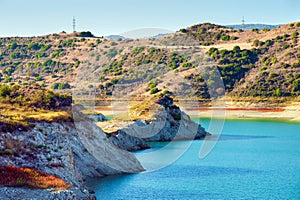 Mountain lake, nature landscape