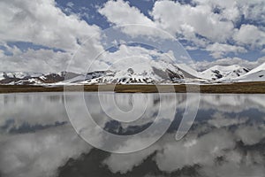 Mountain Lake near Issyk Kul Lake, Kyrgyzstan