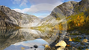 Mountain Lake Nigard Glacier, Norway