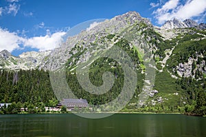 Mountain lake Popradske Pleso in High Tatras, Slovakia