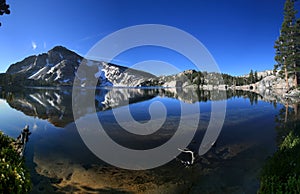 Mountain lake reflection