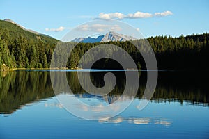 Mountain lake reflection