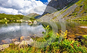 Mountain lake in Rohace area of the Tatra National Park, Slovaki