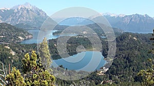 Mountain lake show quiet and calm water in Patagonia Argentina.