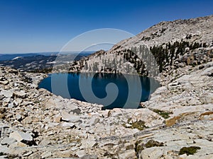 Mountain Lake in Sierra Nevada Mountains